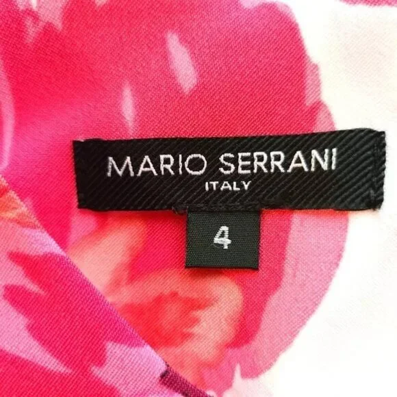Mario Serrani Italy Women's Stretch Shift Dress Sleeveless Fuchsia Floral 4 - Picture 6 of 13